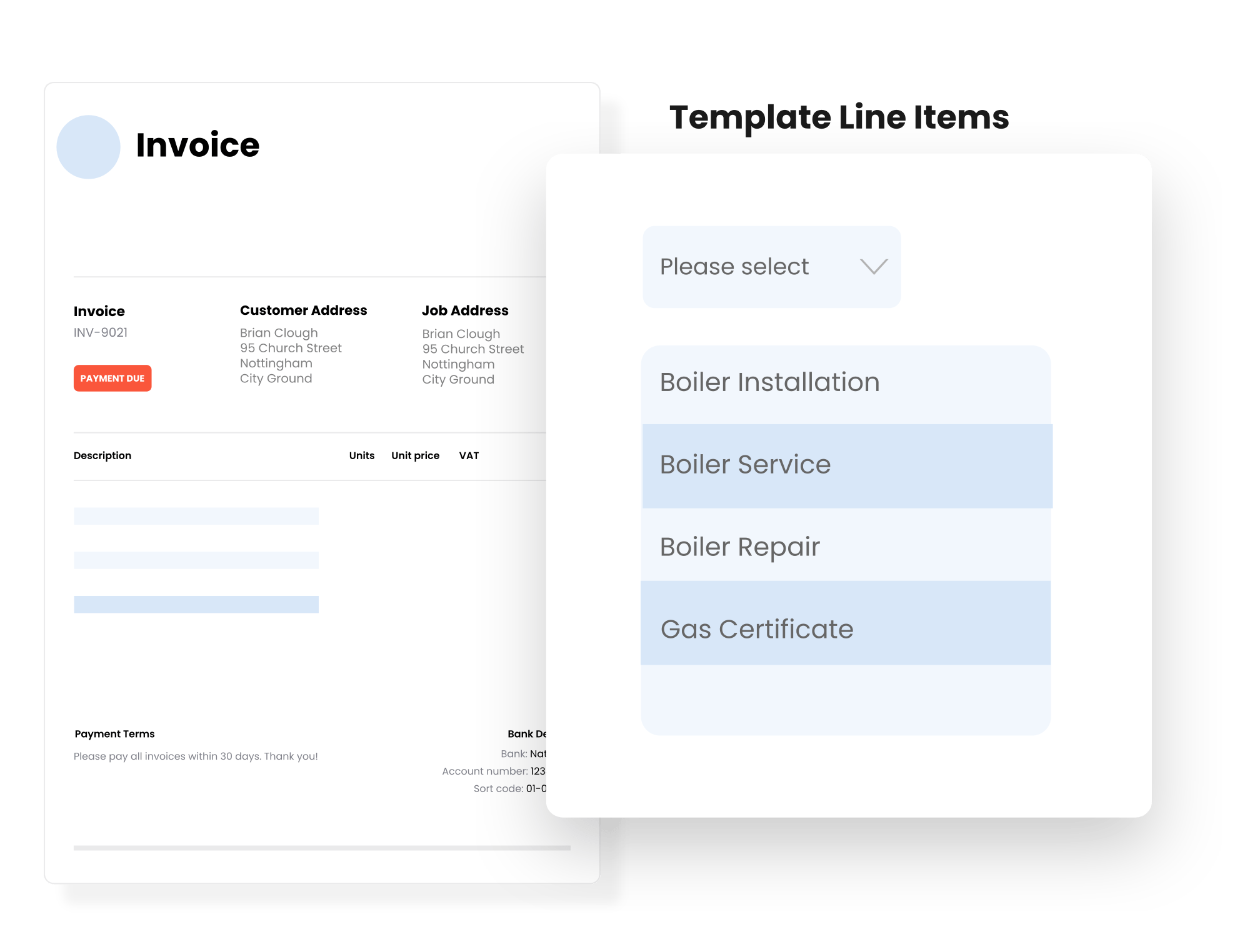 Use template lines to create quick and professional quotes before your competitors do