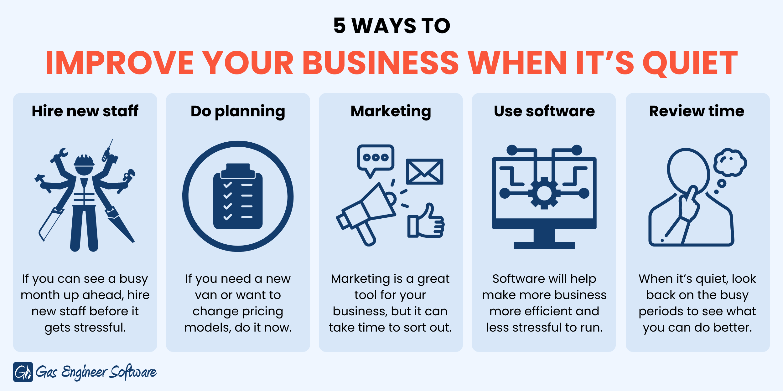 How to grow during the quiet season 5 ways you can grow your business over the slow season.